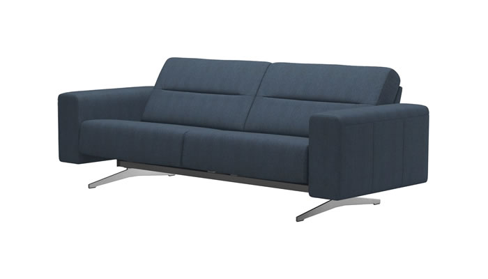 Stressless Stella 2.5 Seater Sofa in Clover Blue Fabric